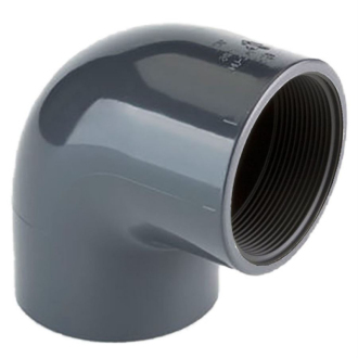 PVC tvarovka - uhol 90° 110 mm, lepené/lepiace koleno