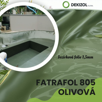 Fólia na rybníky 1,5 mm ral 6006 olivový meter